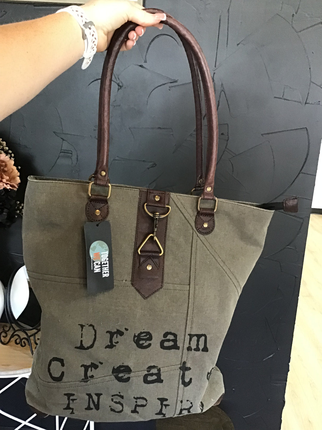 Recycled Military Tarp Tote