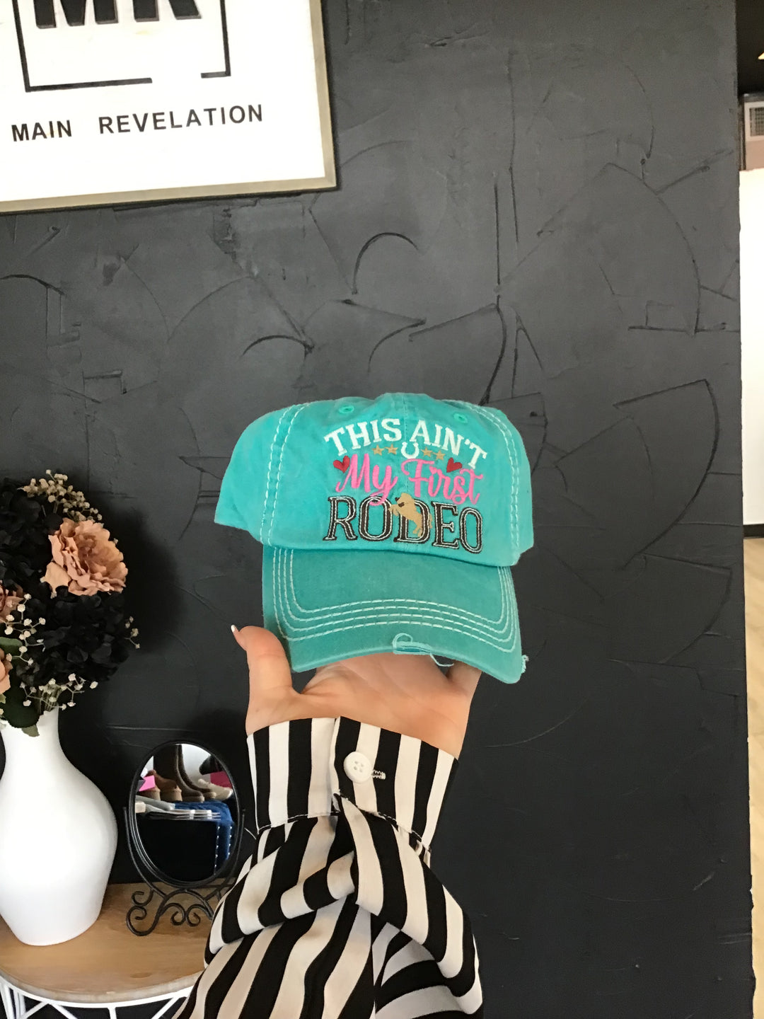 "This Ain't My First Rodeo" Teal Cap