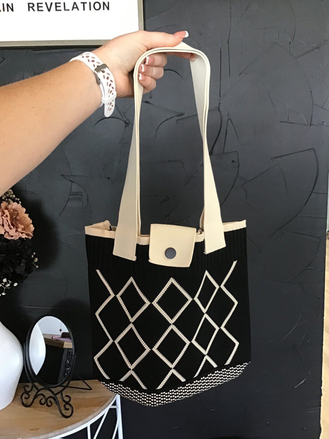 Knitted Diamond Bag