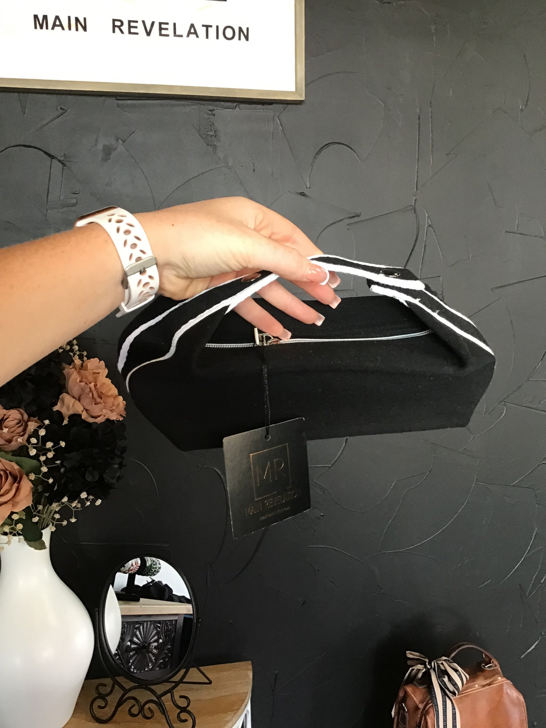 Black Canvas Cosmetic Pouch