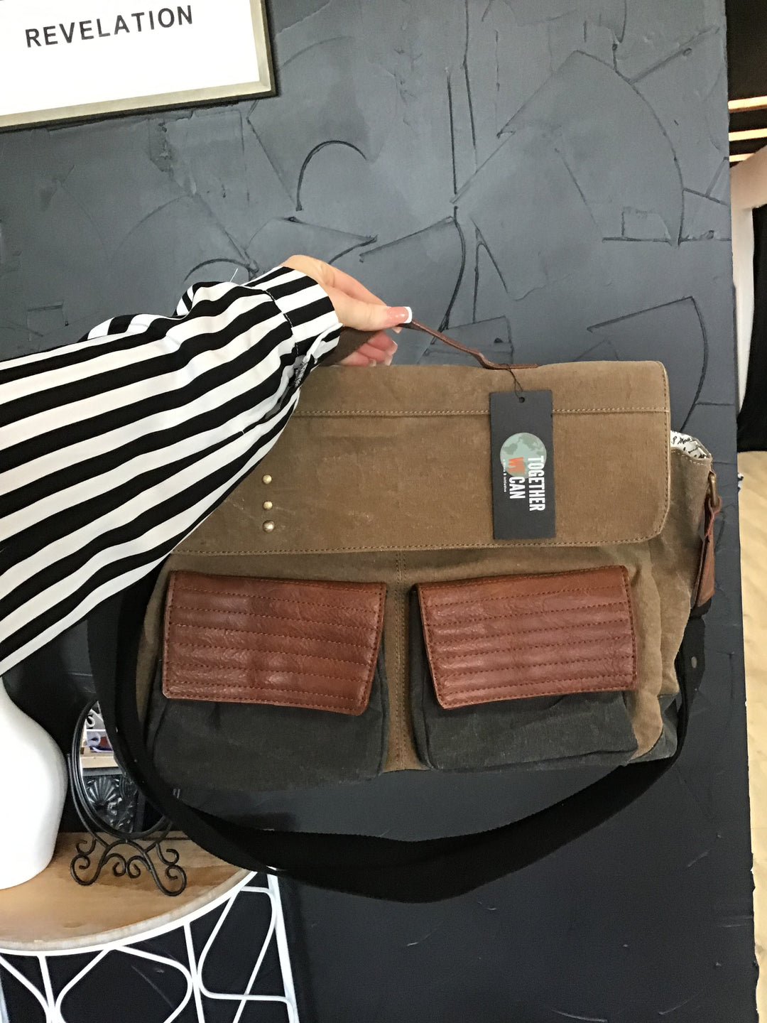 Recycled Material Messenger Bag