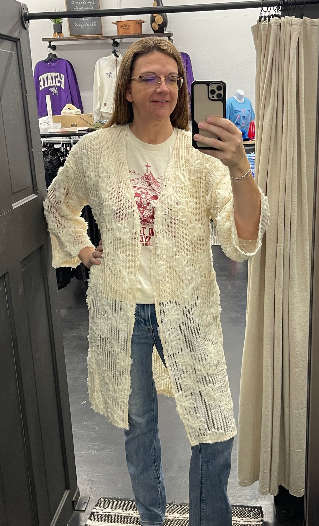 Floral Crochet Cardigan