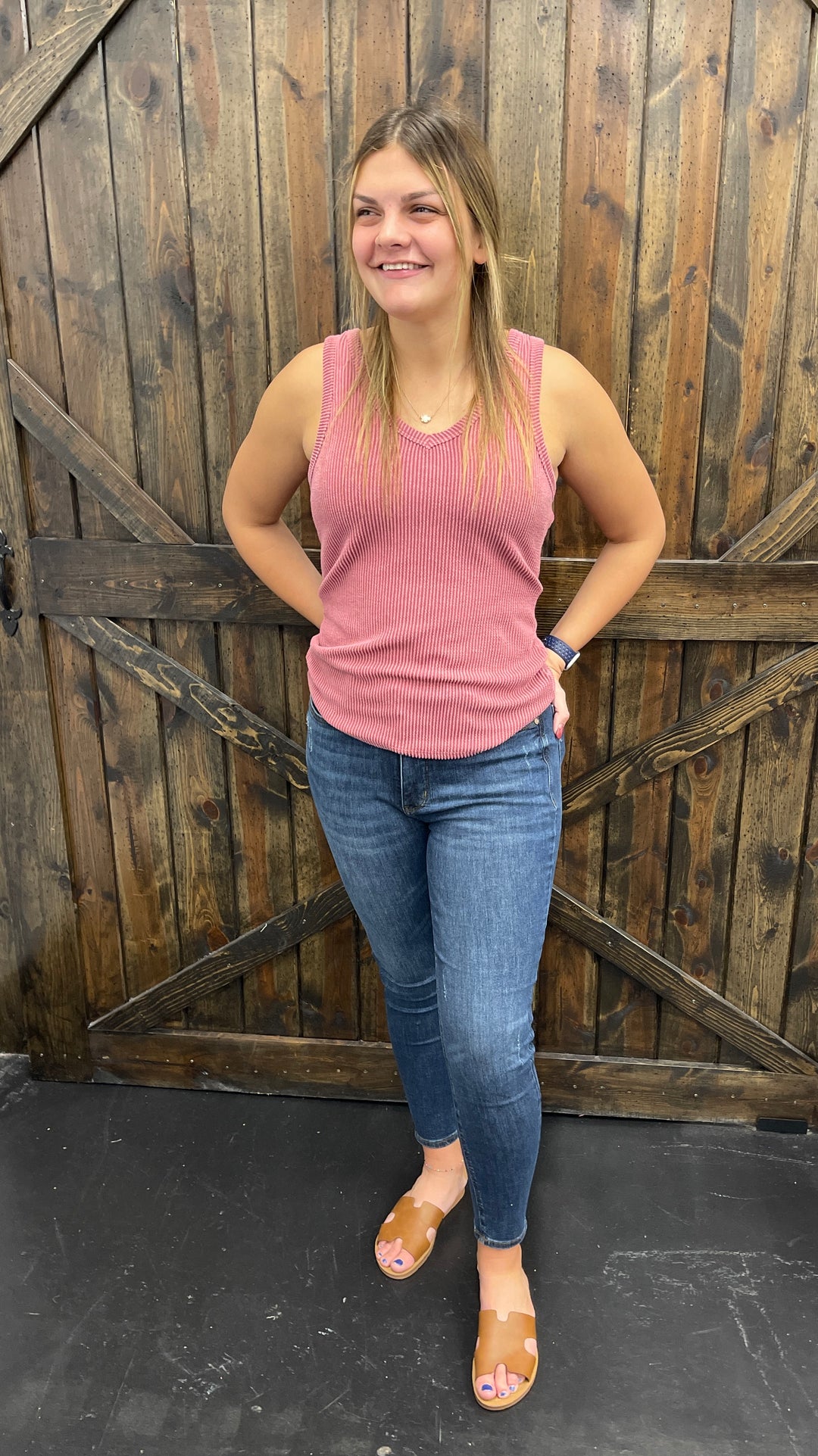 Ribbed Sleeveless Top