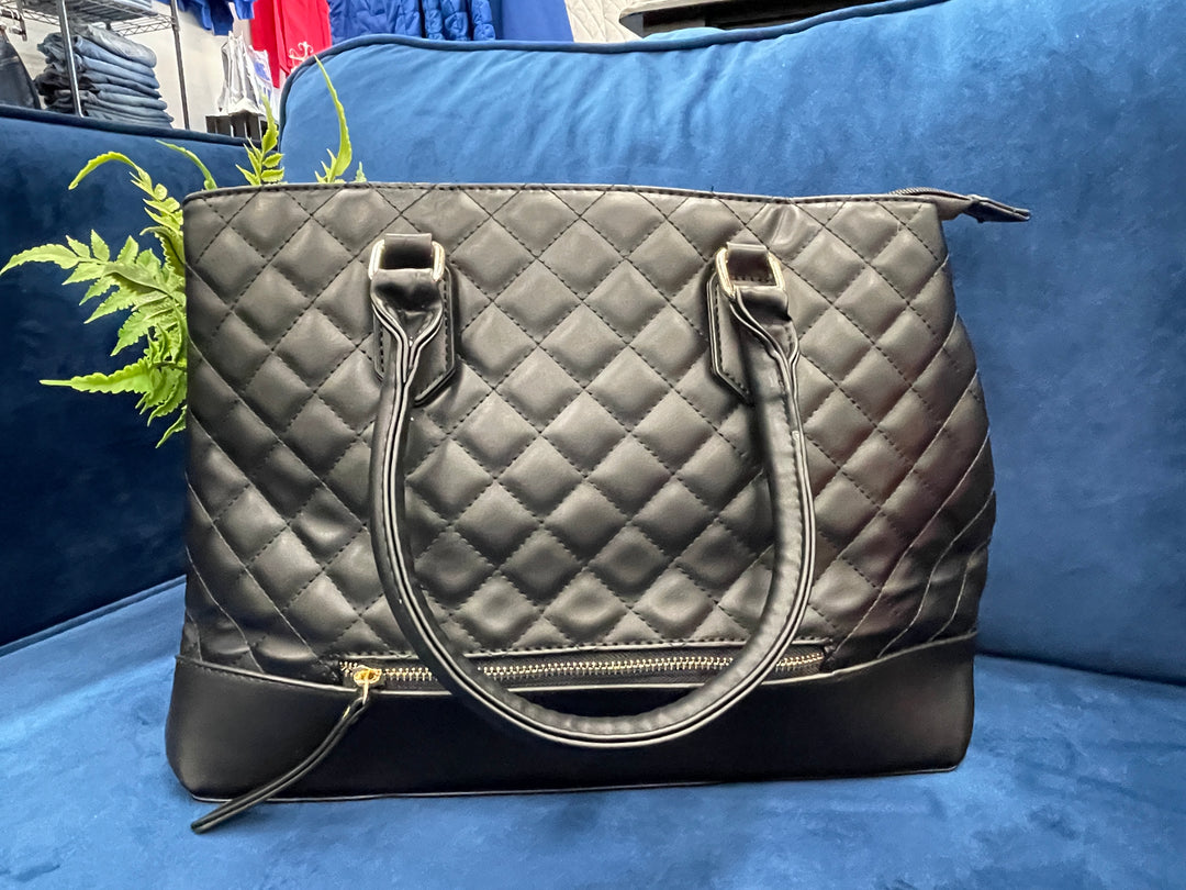 Quilted Black HandBag