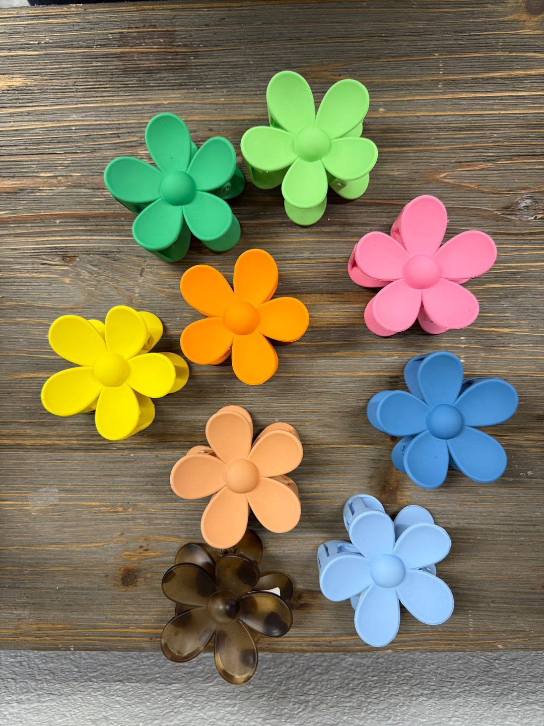 Flower Claw Clips- Variant Colors