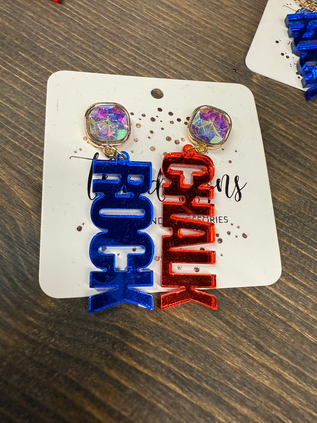 Rock Chalk Dangle Earrings
