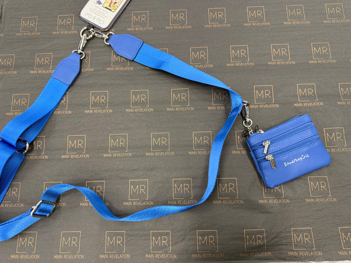 Save The Girls- Blue Wallet CrossBody