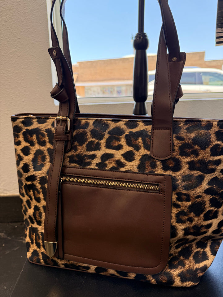Leopard Print Tote Shoulder Bag