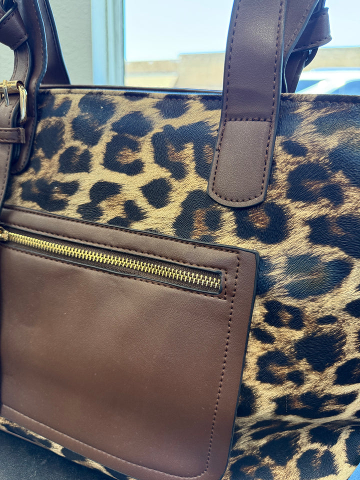 Leopard Print Tote Shoulder Bag