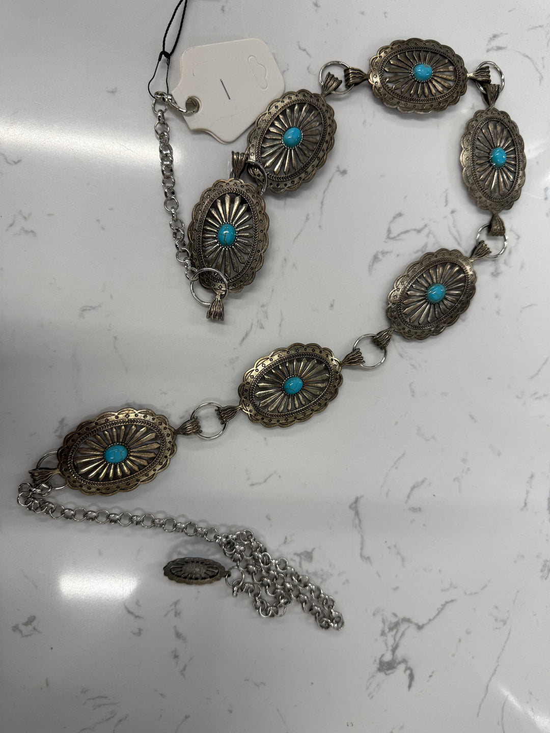 Small Turquoise Chain Belt
