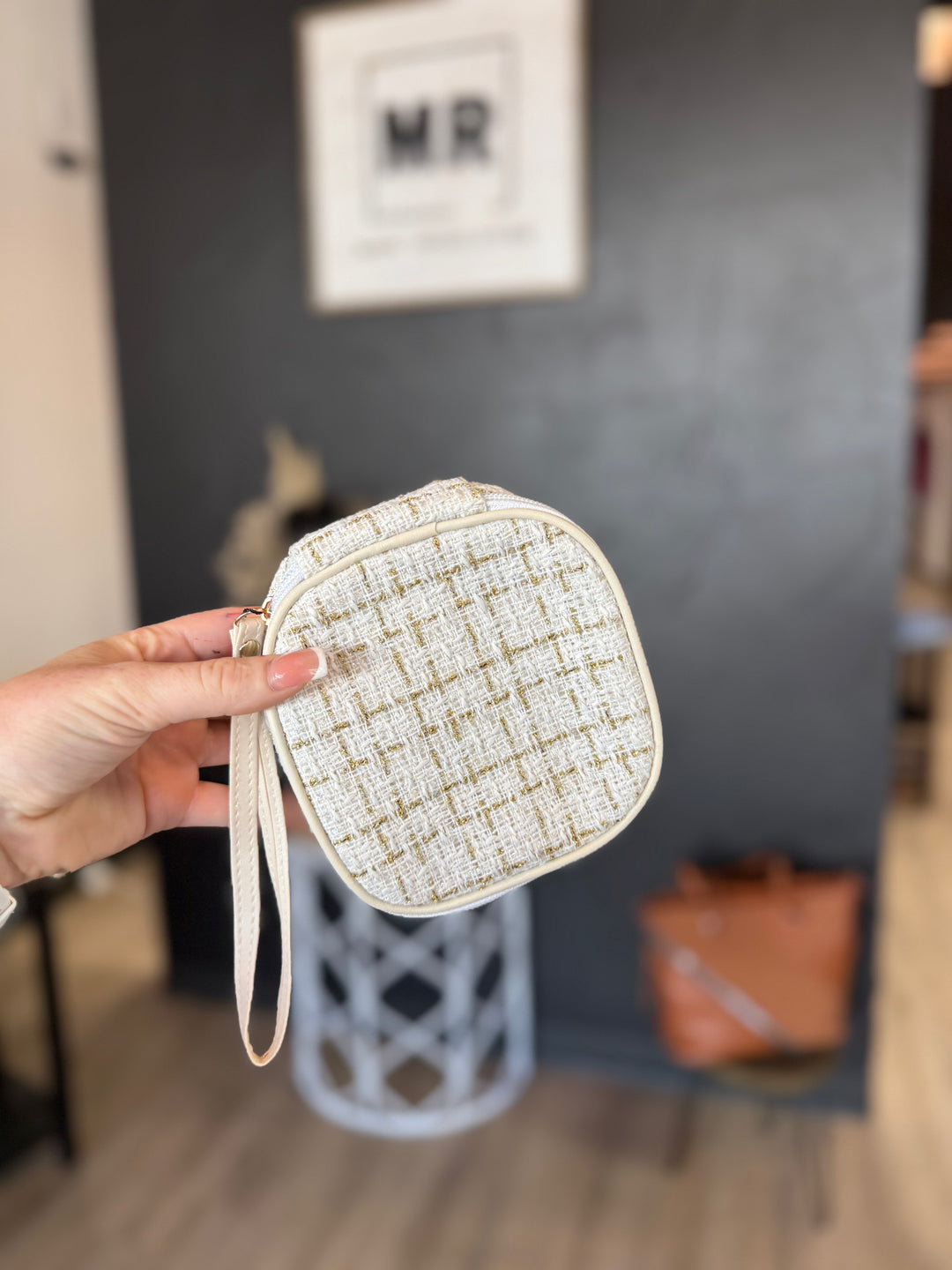 Plaid Tweed Make-Up Case
