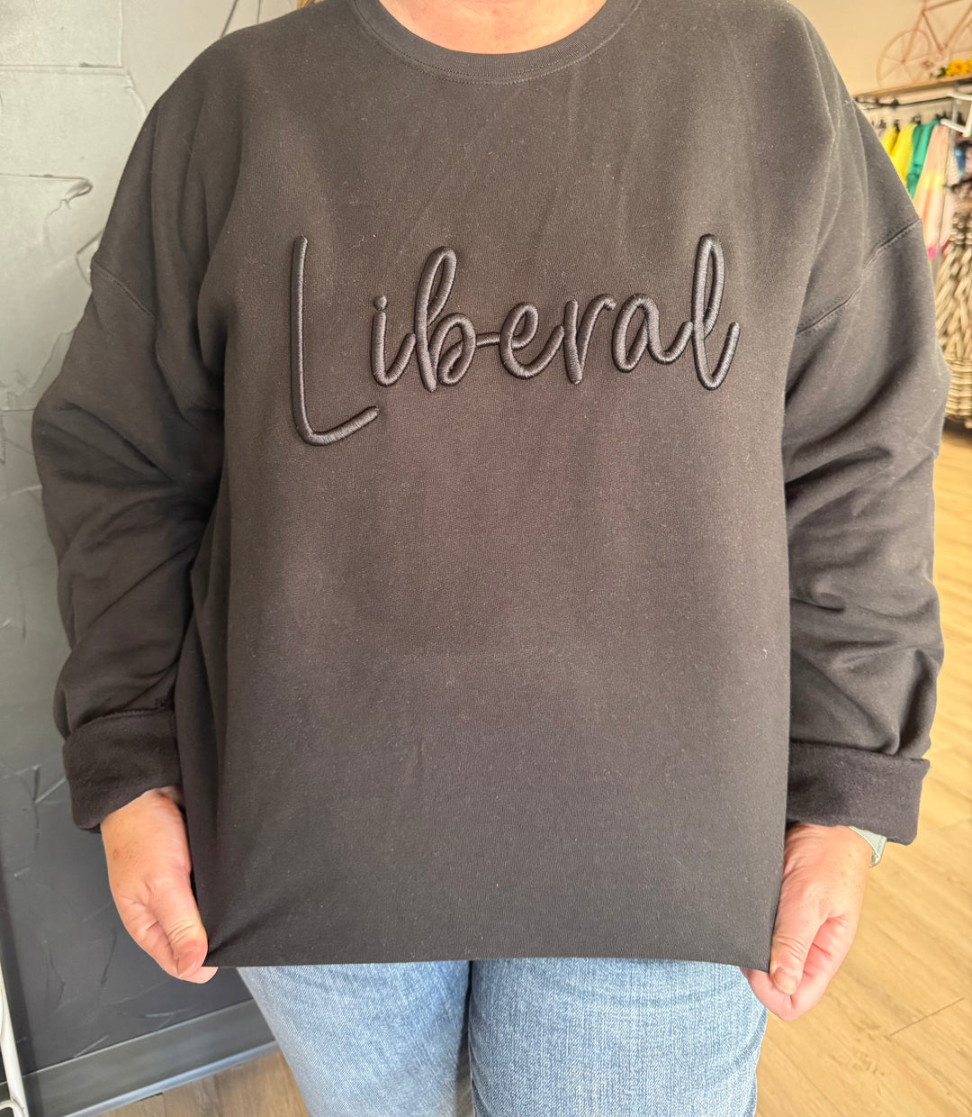 3D "Liberal" Crewneck