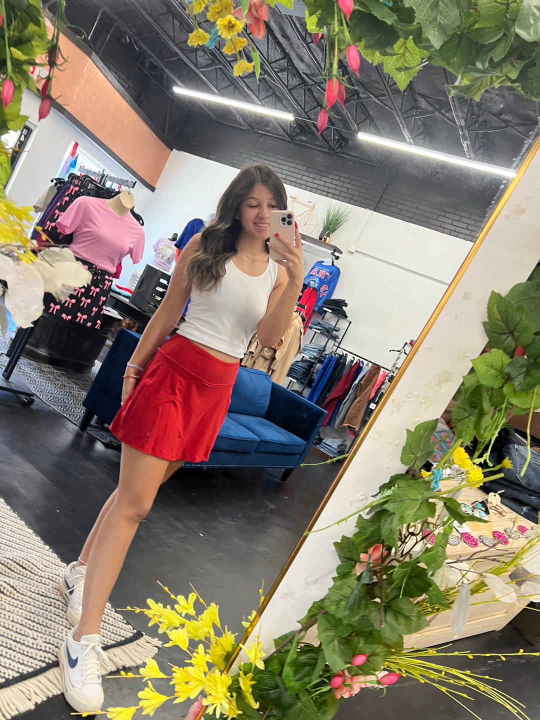 Butter Fabric Back Pleated Skort