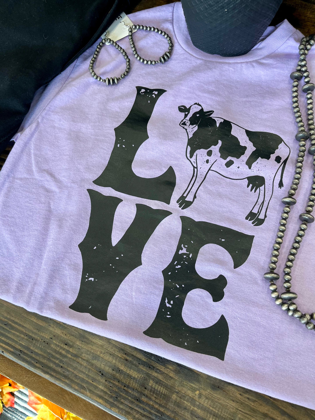 "LOVE" with a Cow S/S