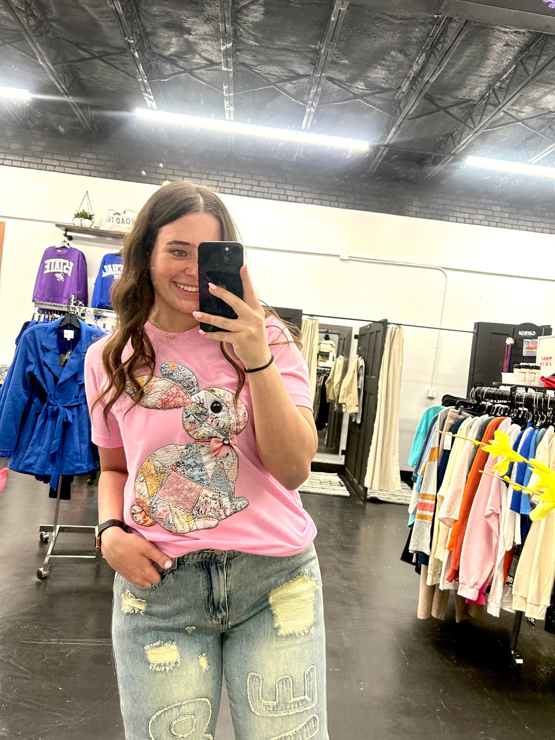 Faux Quilted Bunny S/S