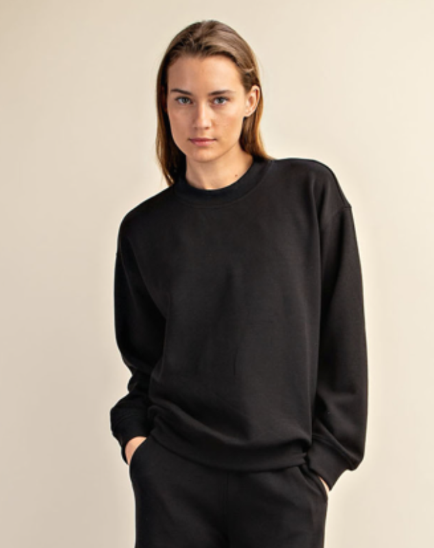 Black Modal Crewneck