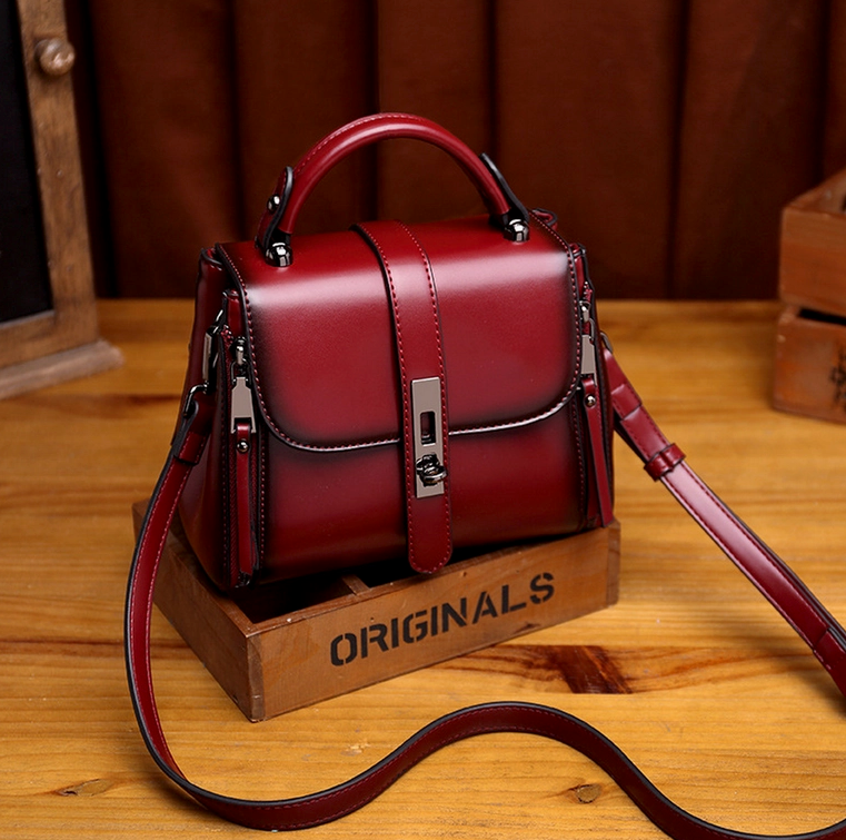 Wine Small Square Shoulder Bag