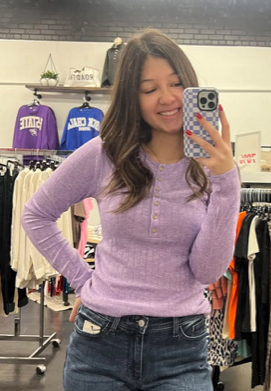 Lavender Ribbed L/S