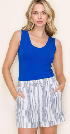 Navy Drawstring Shorts