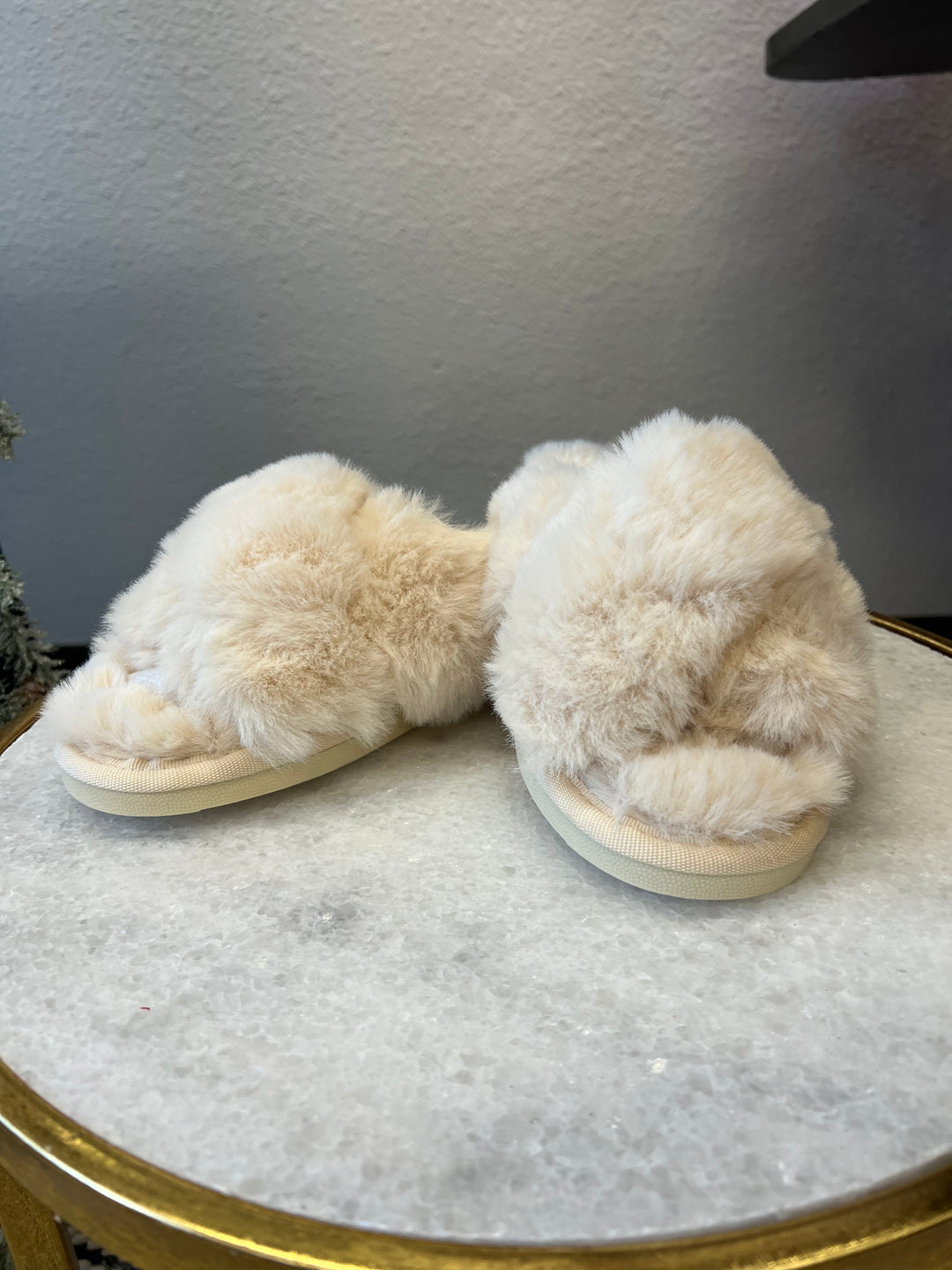 Cream Slippers
