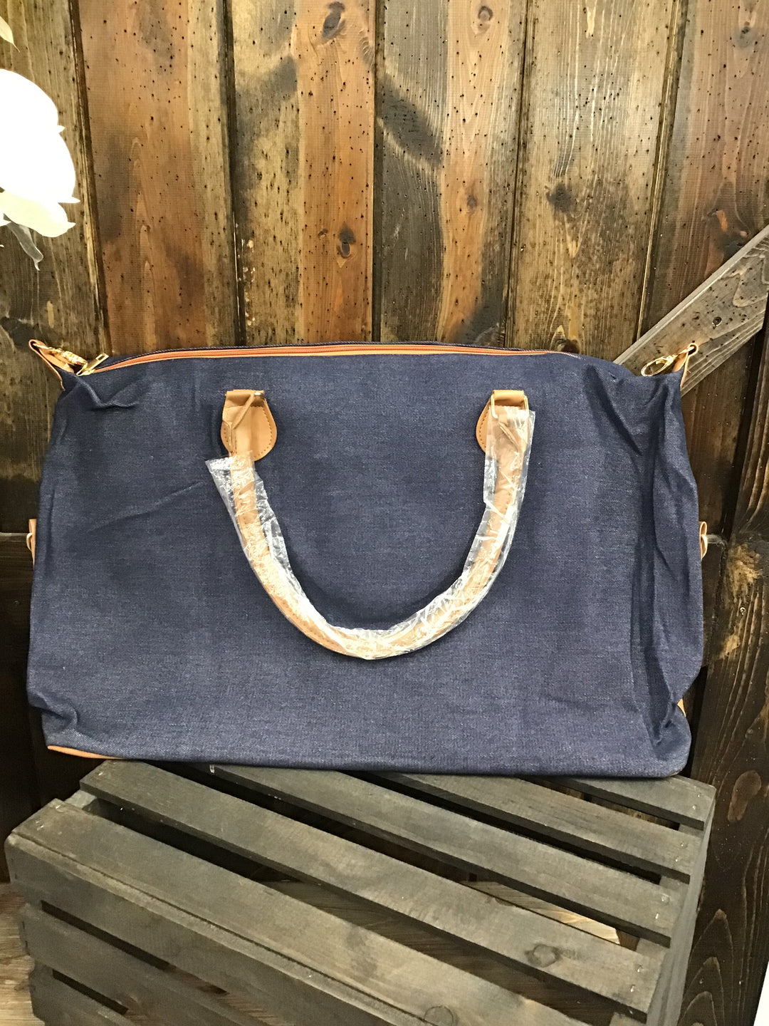 Denim Weekender Tote Bag