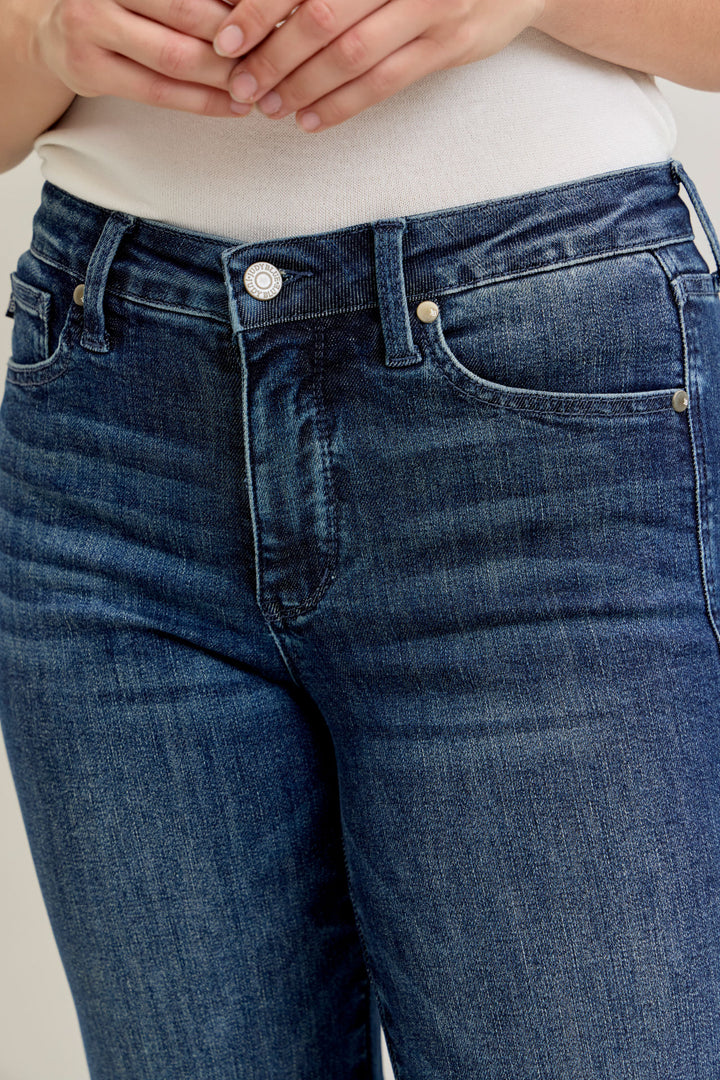 Dark Tummy Control Straight Jeans Judy Blue JB88861
