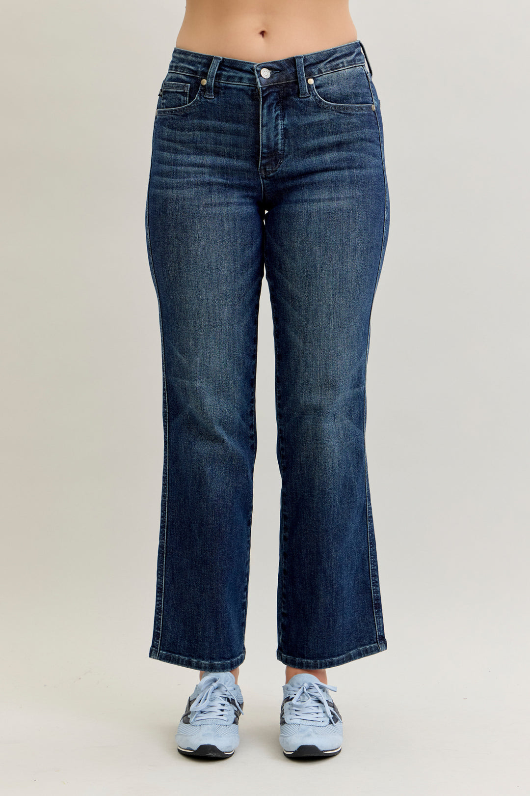 Dark Tummy Control Straight Jeans Judy Blue JB88861