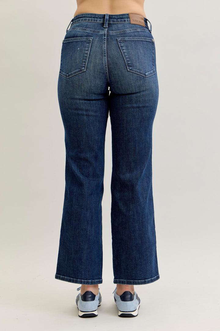 Dark Tummy Control Straight Jeans Judy Blue JB88861