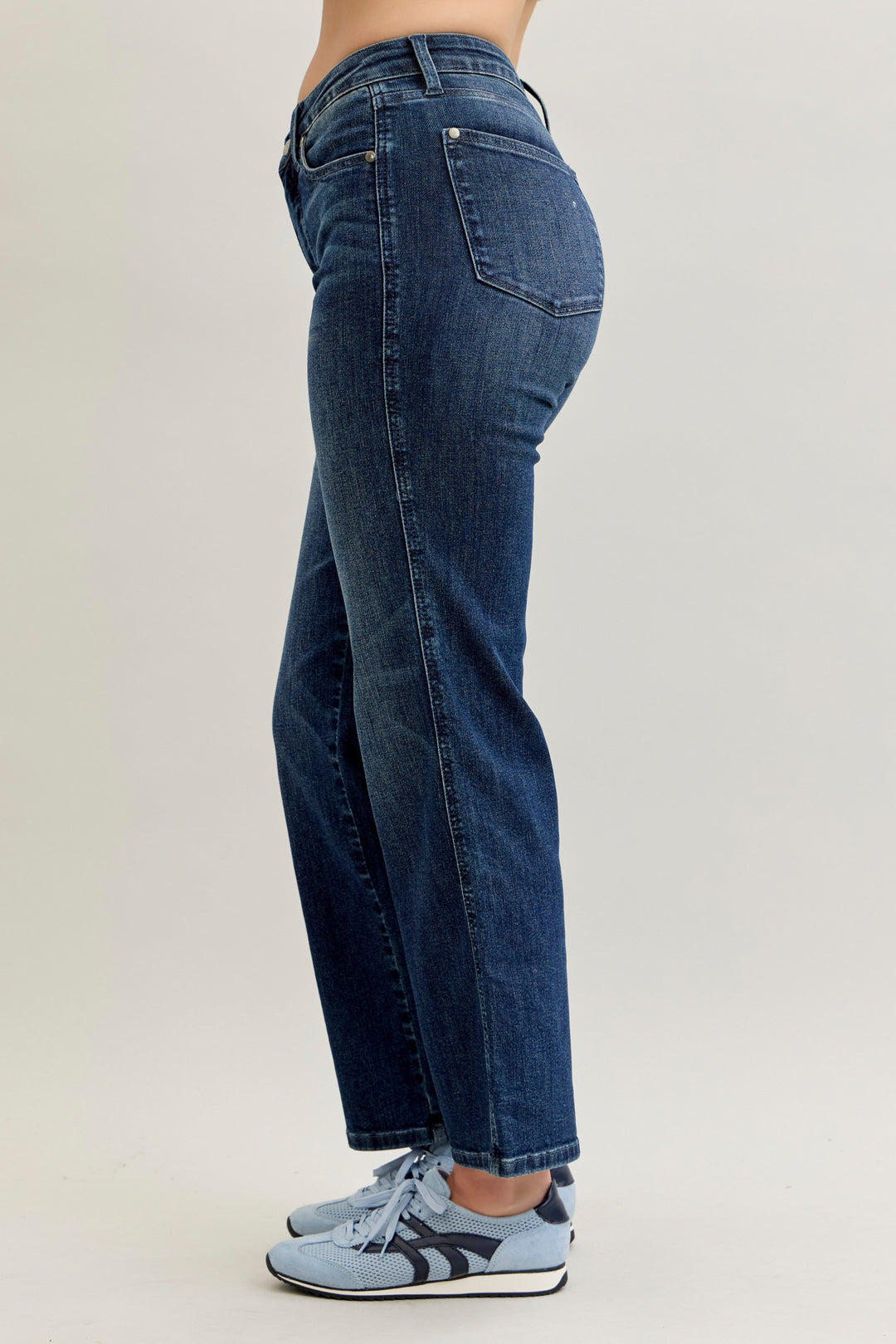 Dark Tummy Control Straight Jeans Judy Blue JB88861