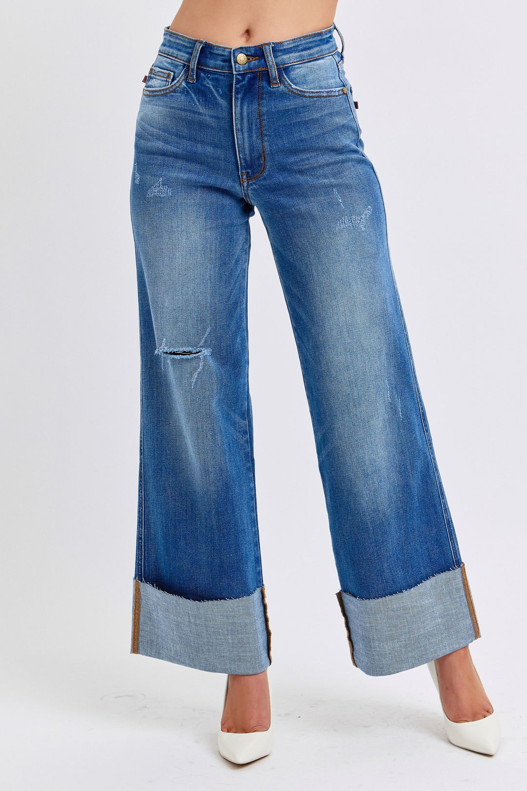 HW Retro Wide Leg w/ Cuff Judy Blue JB82636