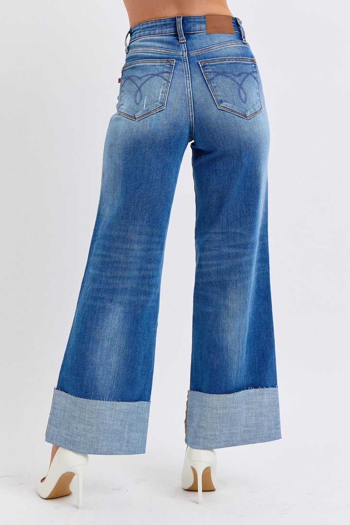 HW Retro Wide Leg w/ Cuff Judy Blue JB82636