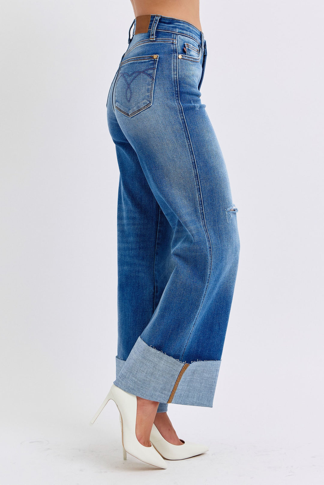 HW Retro Wide Leg w/ Cuff Judy Blue JB82636