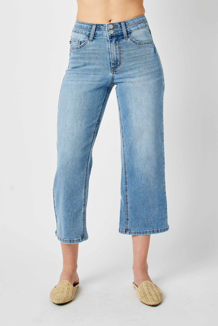 Double Button Capri Judy Blue JB88616