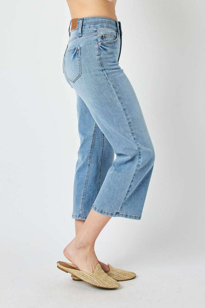 Double Button Capri Judy Blue JB88616