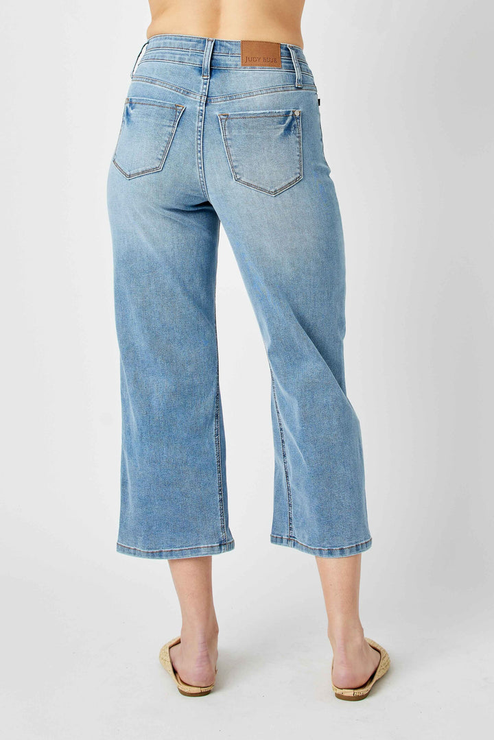 Double Button Capri Judy Blue JB88616