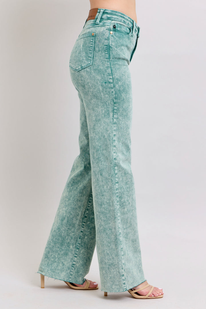 Green Dad Jeans No Distress Judy Blue JB88966