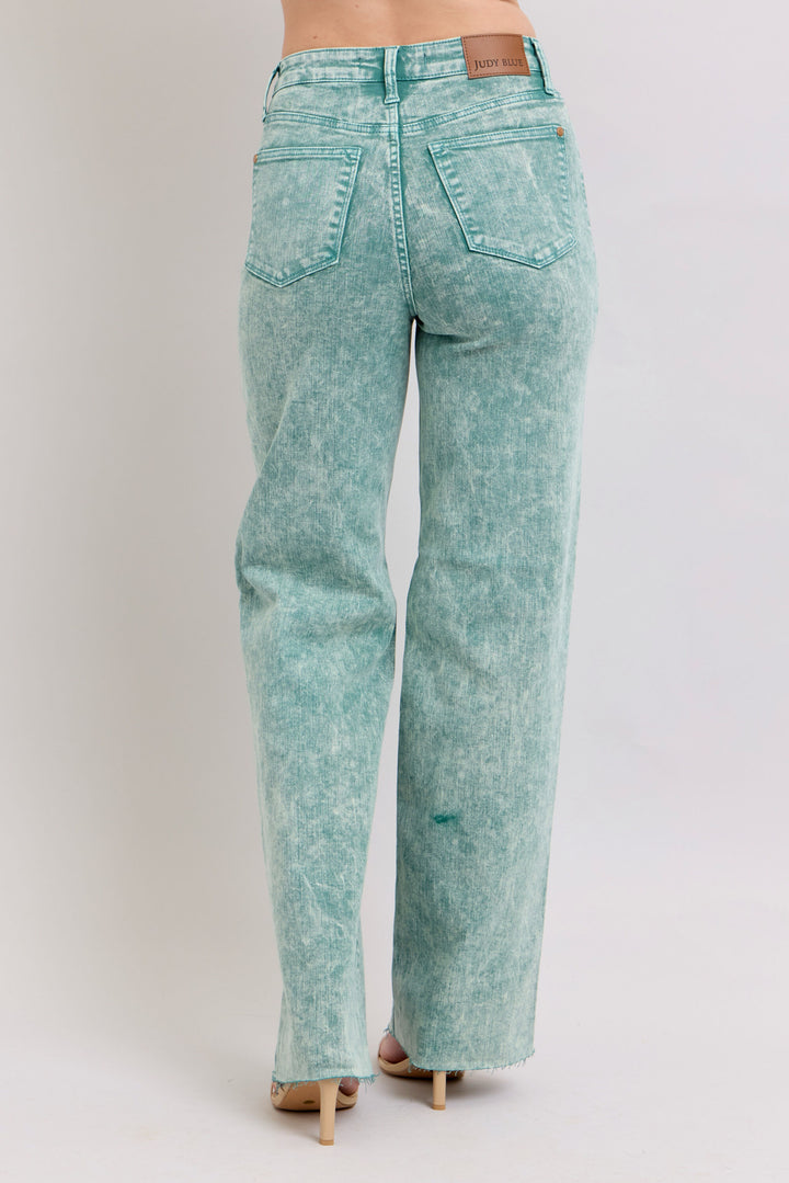 Green Dad Jeans No Distress Judy Blue JB88966