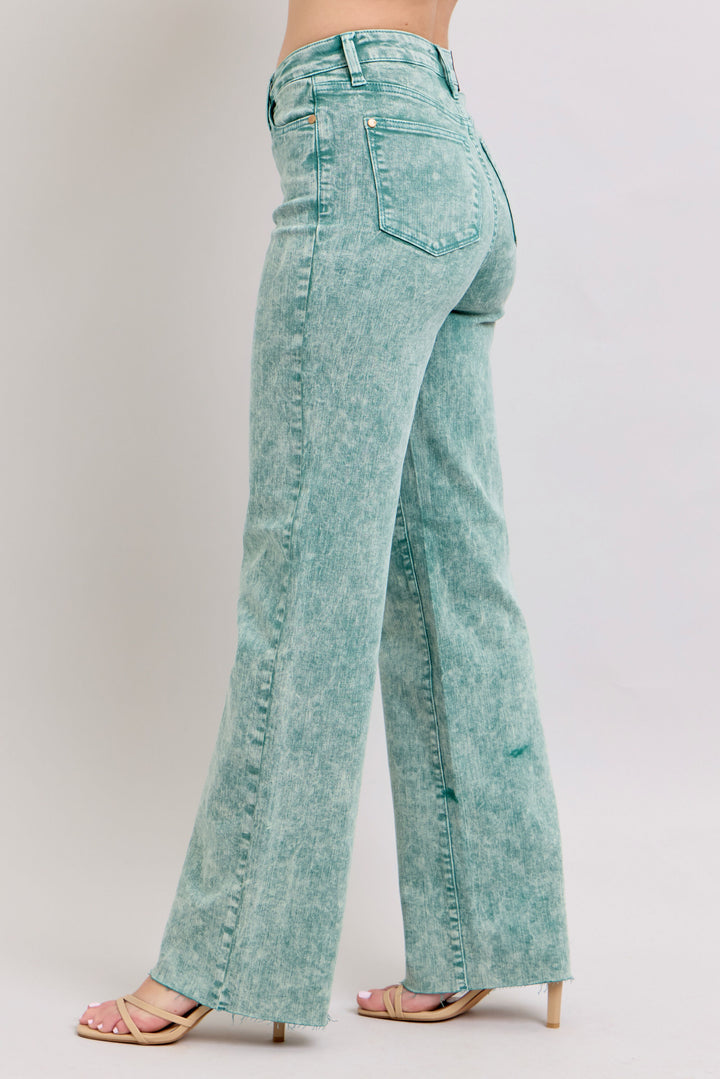 Green Dad Jeans No Distress Judy Blue JB88966