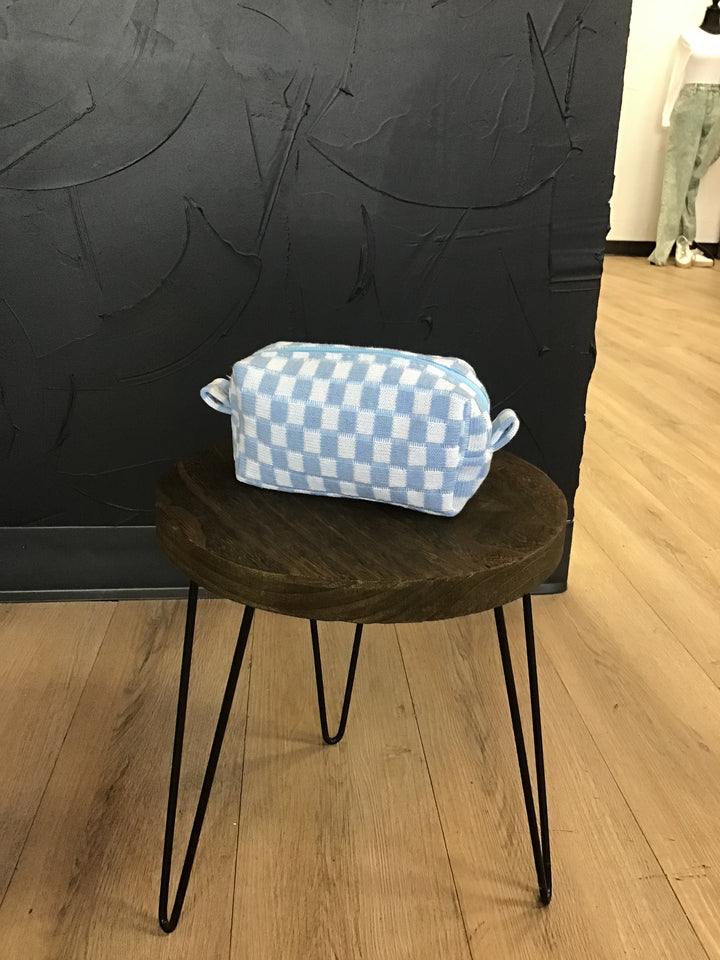 Checkered Makeup Bag