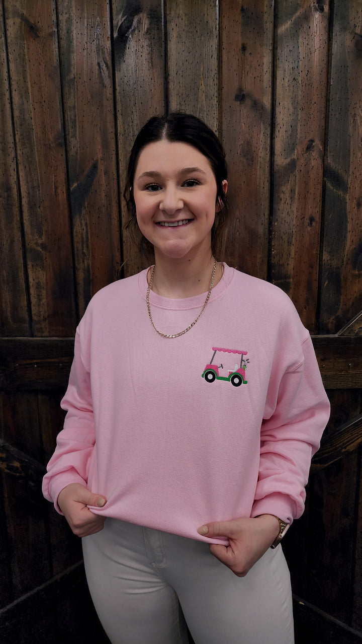 Golf Cart Embroidered Crewneck