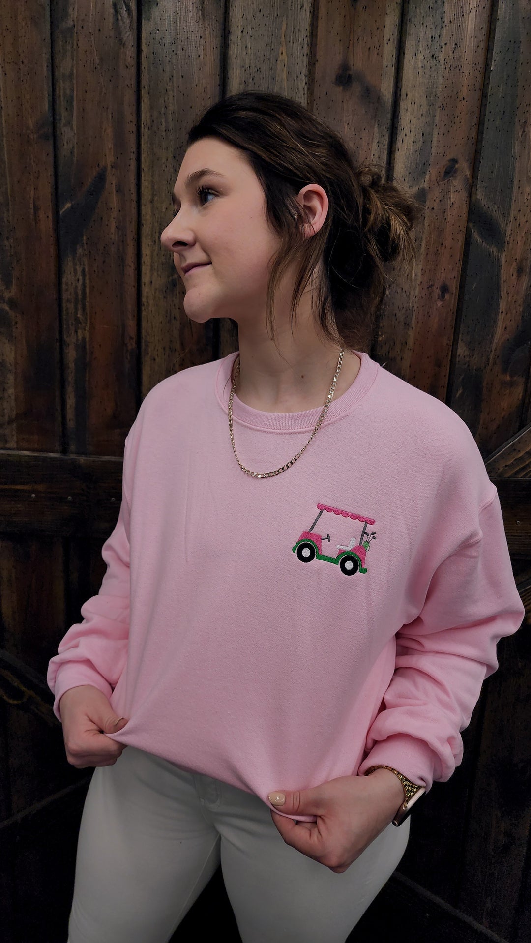 Golf Cart Embroidered Crewneck
