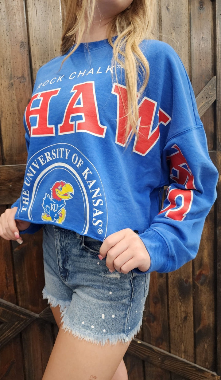 KU Oversized Cropped Crew