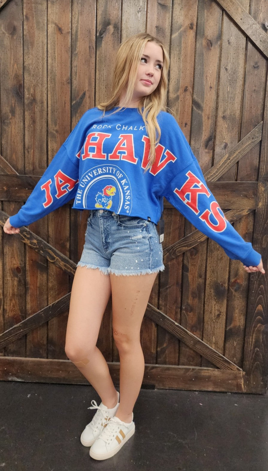 KU Oversized Cropped Crew