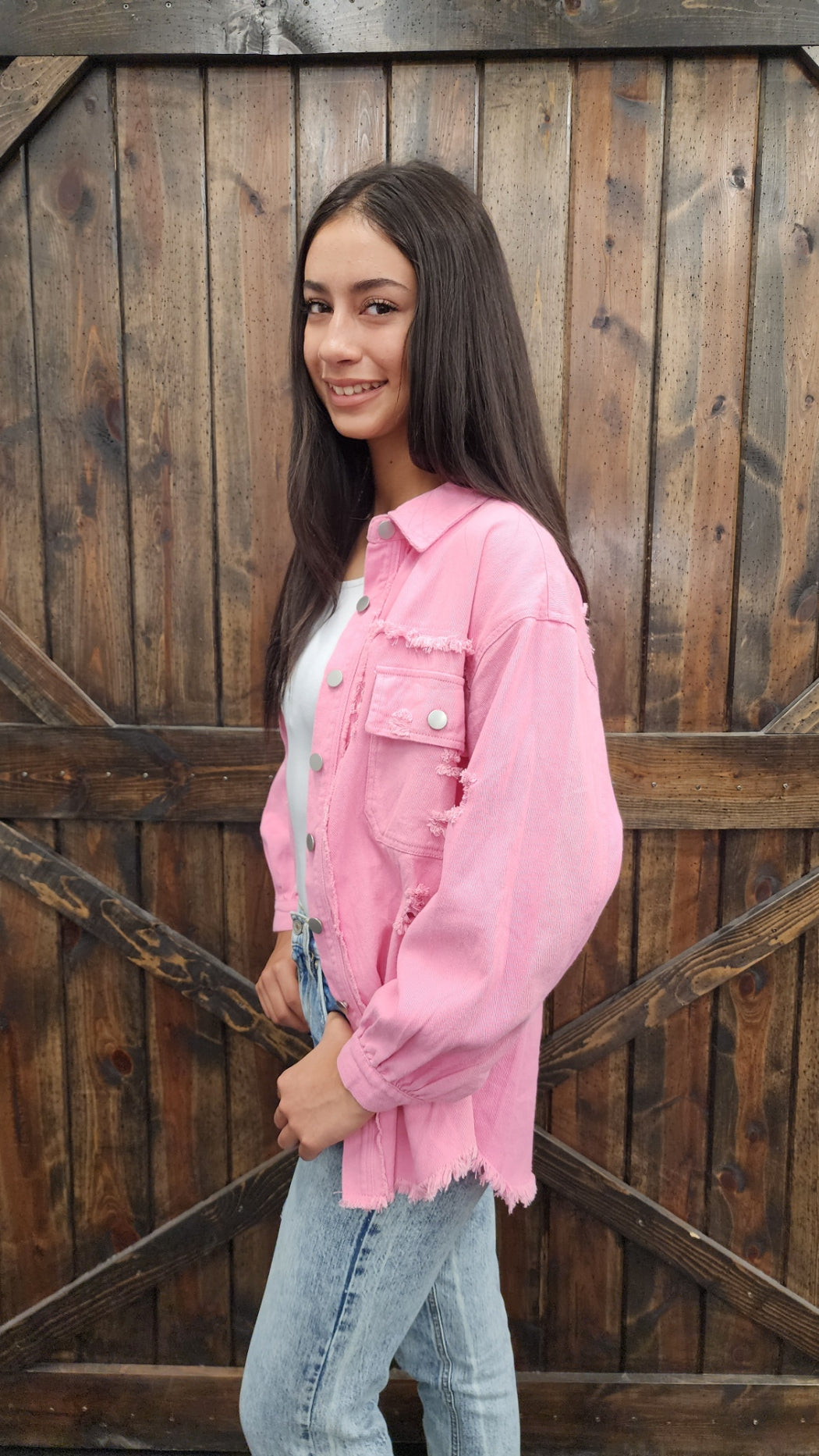 Distressed Denim Jacket- Various Colors