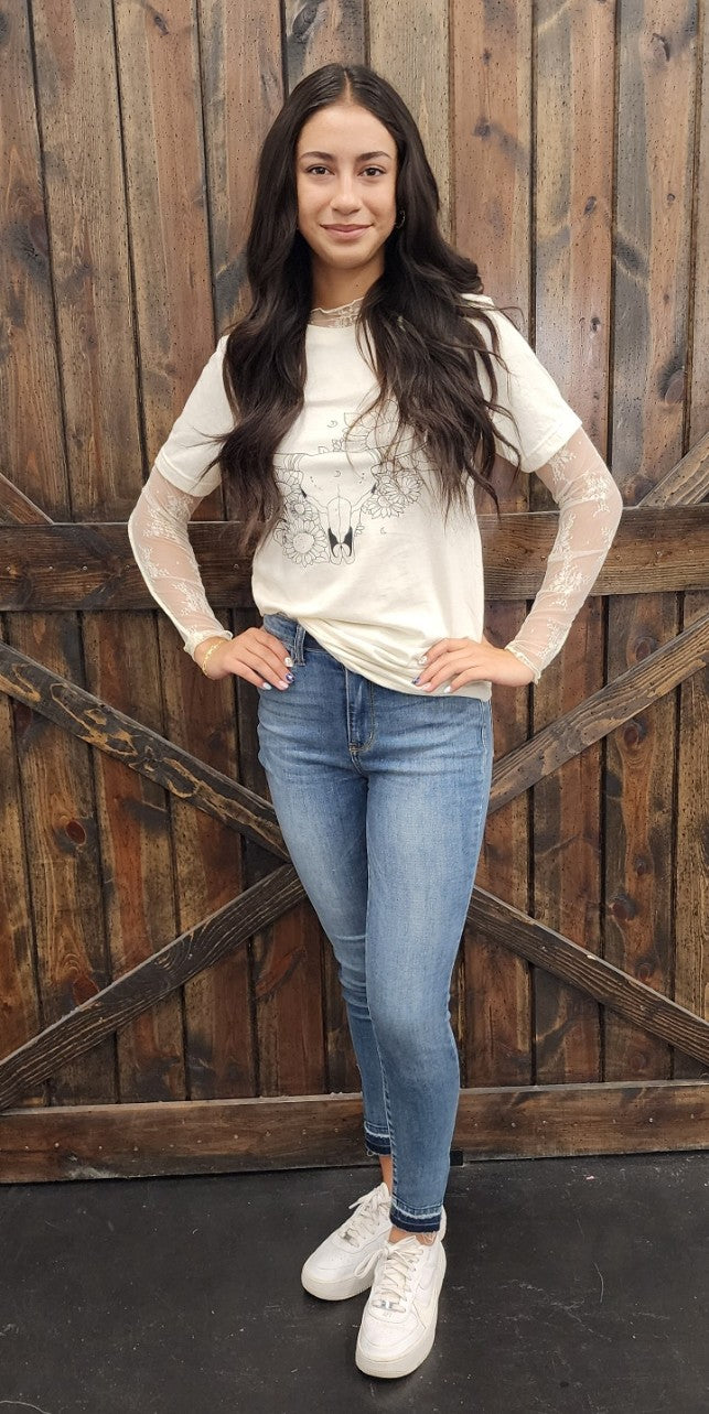 Long Horn Skull S/S