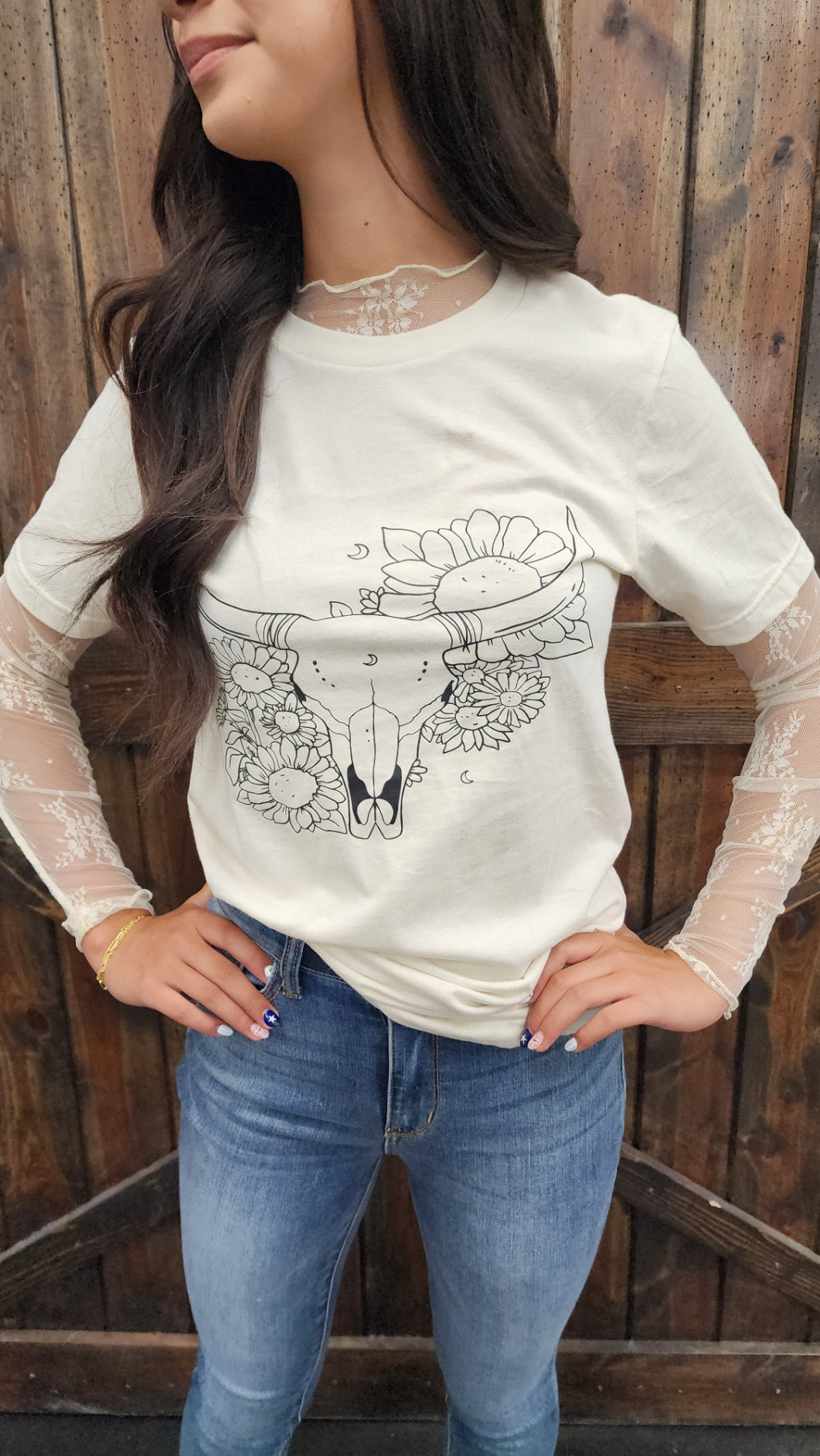 Long Horn Skull S/S