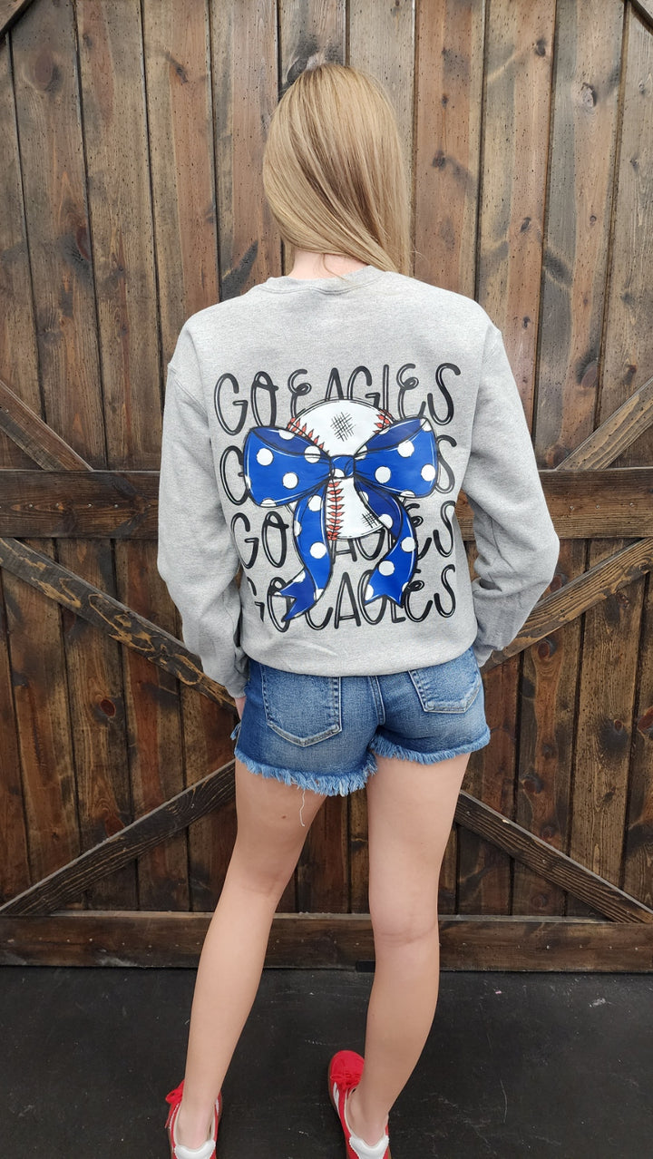 'Go Eagles' Baseball Sweatshirt