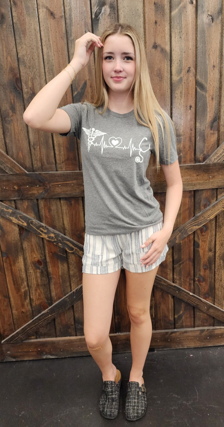 Navy Drawstring Shorts