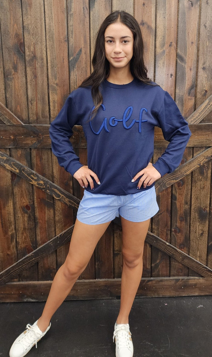 3D Golf Embroidered Crewneck