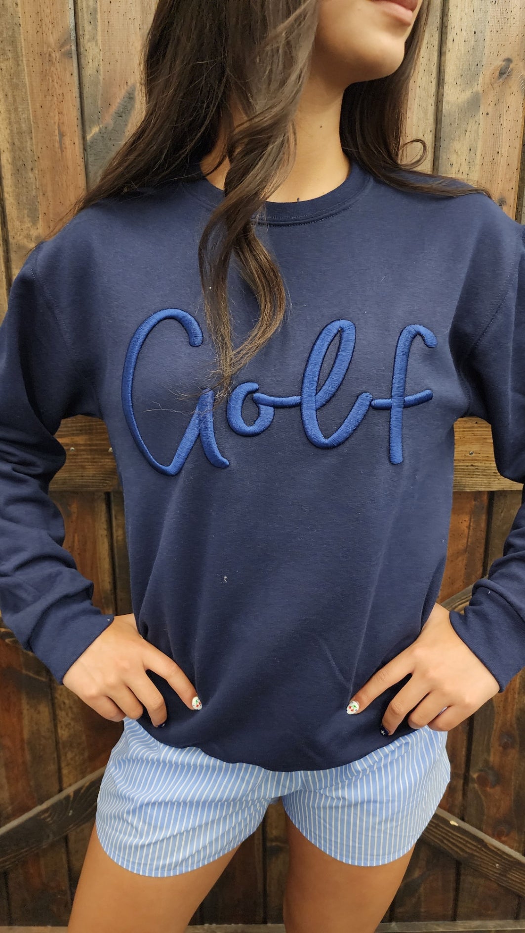 3D Golf Embroidered Crewneck